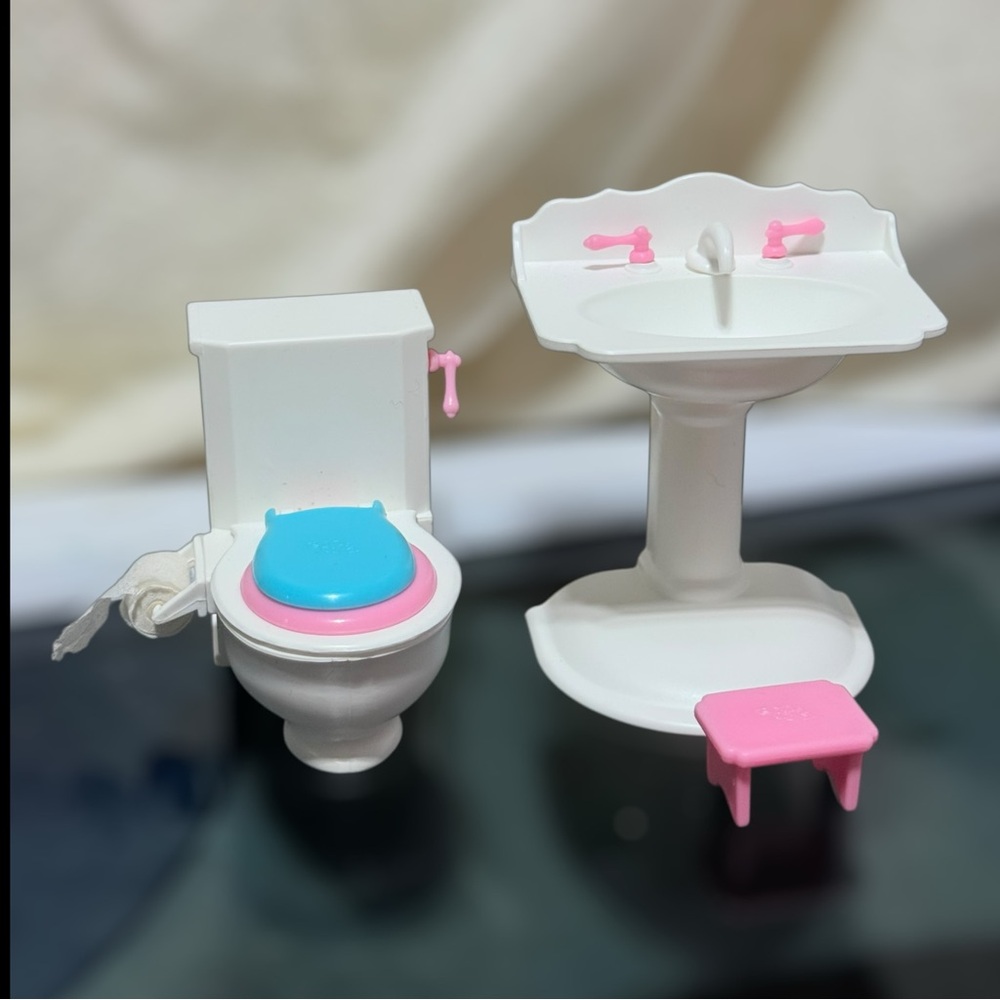 Barbie Kelly Potty Training Toilet Sink Step Stool Mattel 1998 Replacement Piece